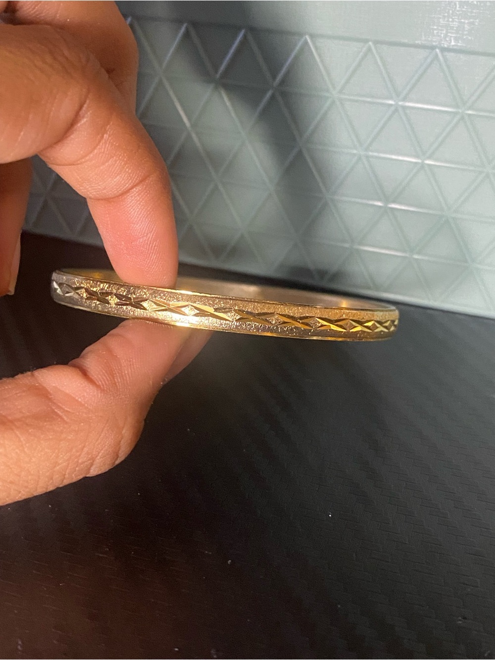 Trifari Textured Bangle Bracelet